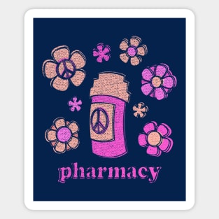 Peace Love and Pharmacy Magnet